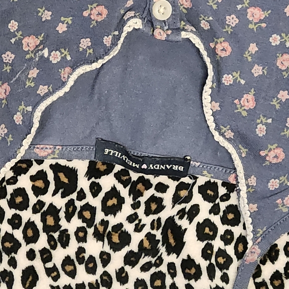 Brandy Melville Blue Floral Chemise - Picture 4 of 5